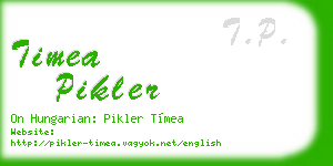 timea pikler business card