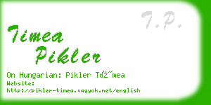 timea pikler business card